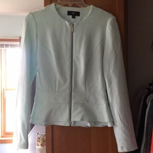Mint blue peplum blazer